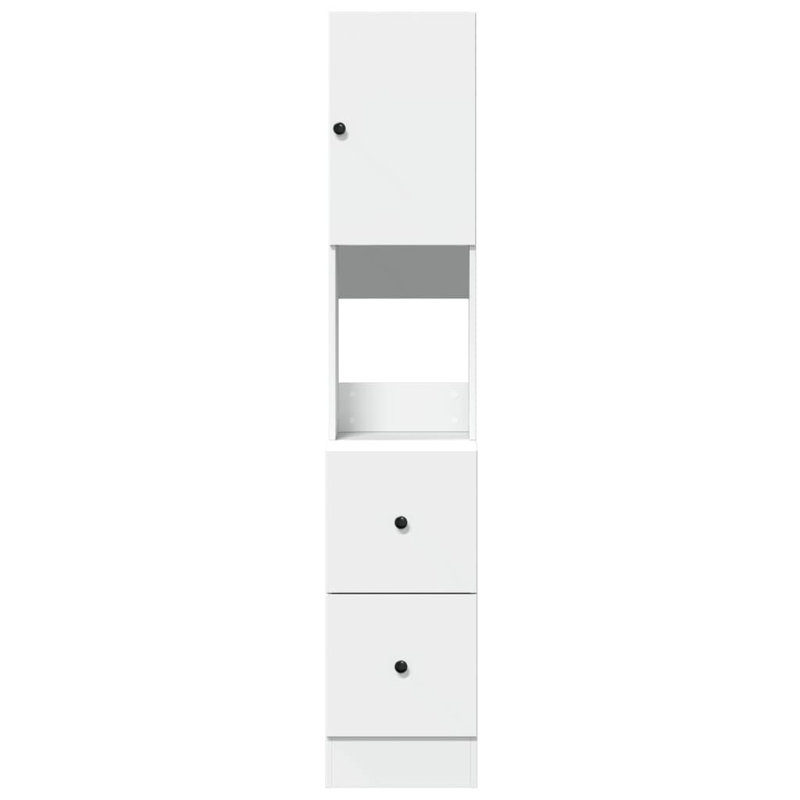 Kitchen Cabinet 35X50x180 Cm Engineered Wood, White