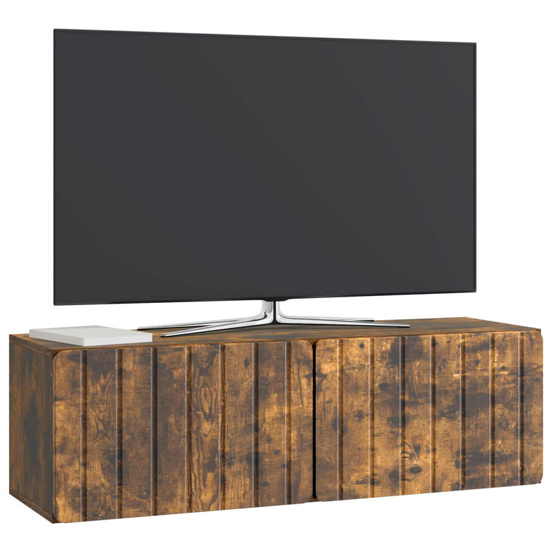 TV Stand, 30cm H x 98cm L x 31cm W, Smoked Oak