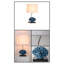 Mycia 25.59" Nickel/Black/Blue Table Lamp