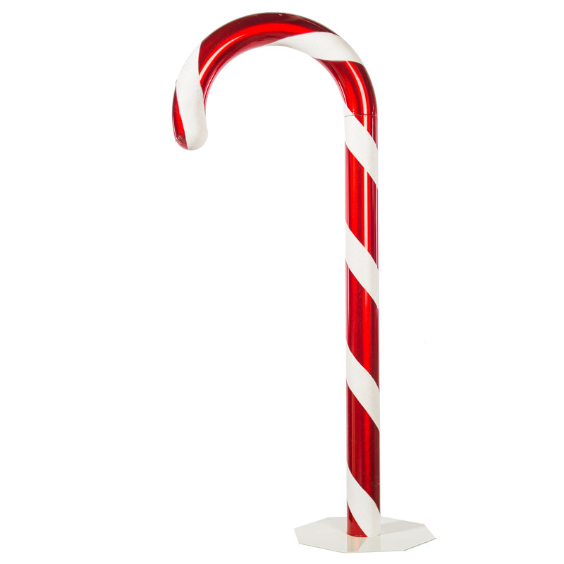 Red-White Standing Candy Cane., 48'' H x 2.95'' W x 18.1'' D