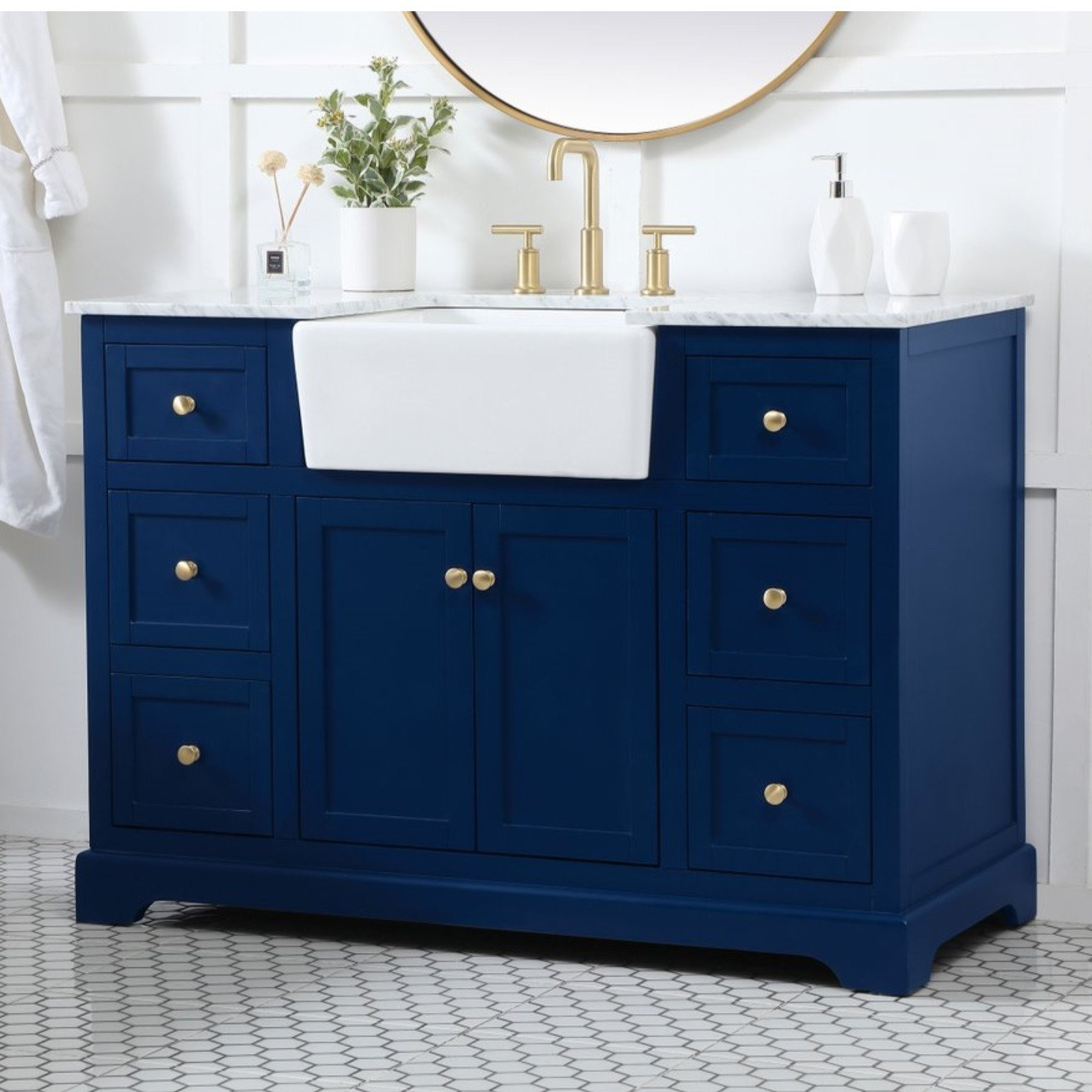 Pardue 48'' Single Bathroom Vanity, Blue