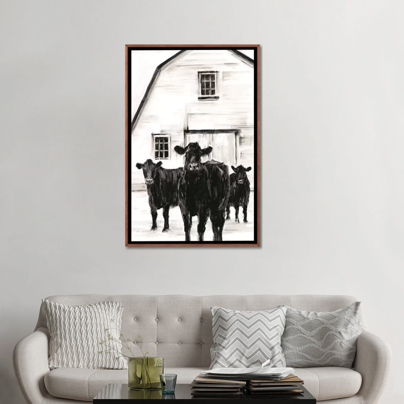 «Stand Around II» par Ethan Harper - reproduction d'art, Pas de tapis, H 48 po x l 32 po x P 1,5 po