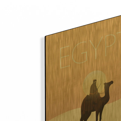 «Égypte» par Omar Escalante, art mural en métal doré, 12 po x 16 po