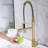 24.8" Modern 2-Function Single Handle Pull Down Kitchen Faucet With Pot Filler-128966329