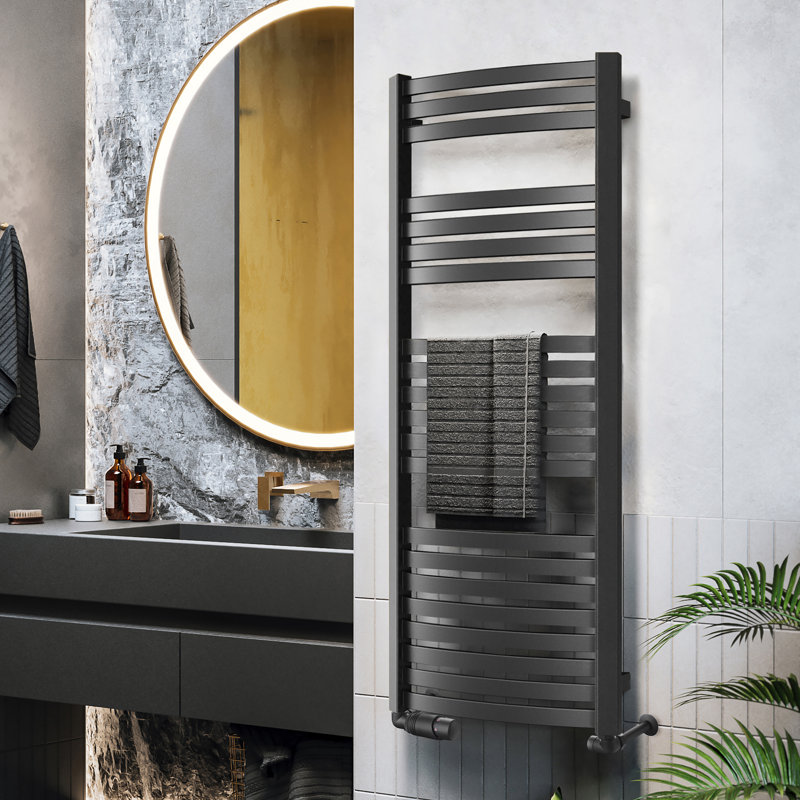 Heated Towel Rail, DEXTER 1220/500, Black