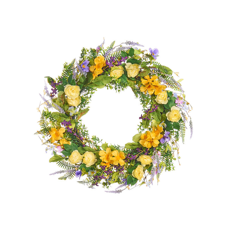 Rose and heather 70 cm Artificial Wreath
