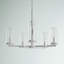 Lustre en chrome 5 lumières avec abat-jour en verre transparent Crosby-531157452