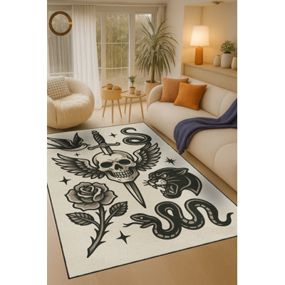 Tapis gris tissé Mosso