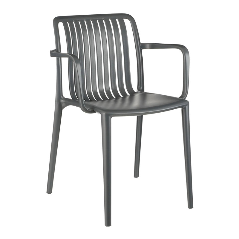 Kourtney Patio Dining Side Chair, Grey