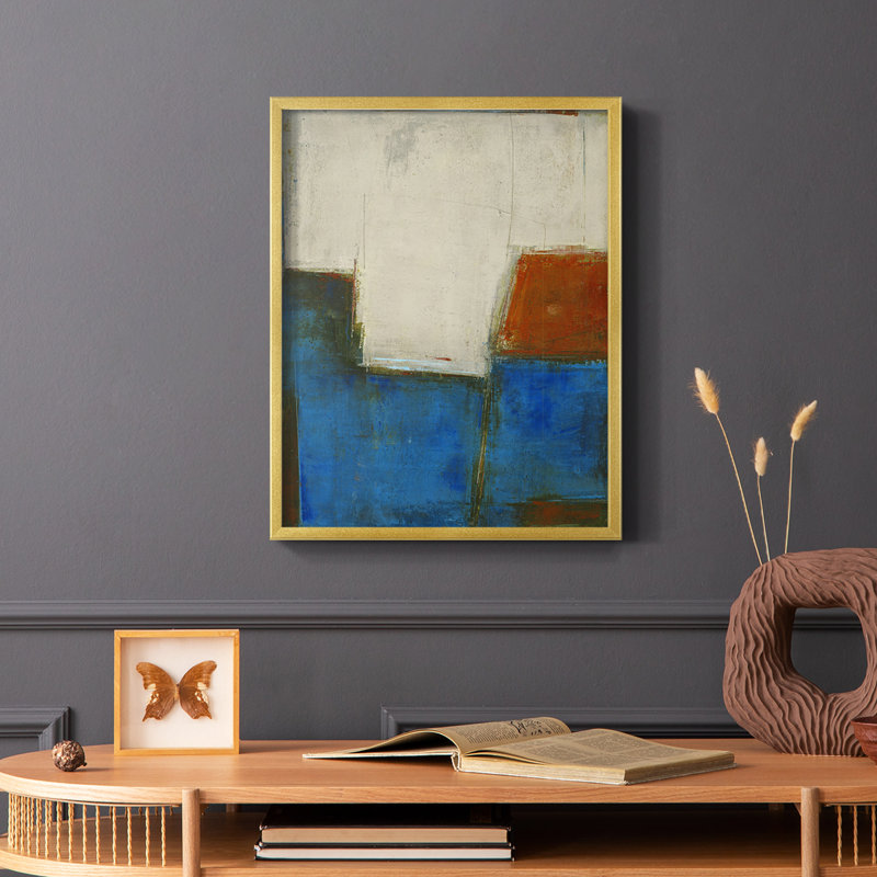 Complex Thought Framed Print - Solid Wood, 20" H x 16" W, Gold