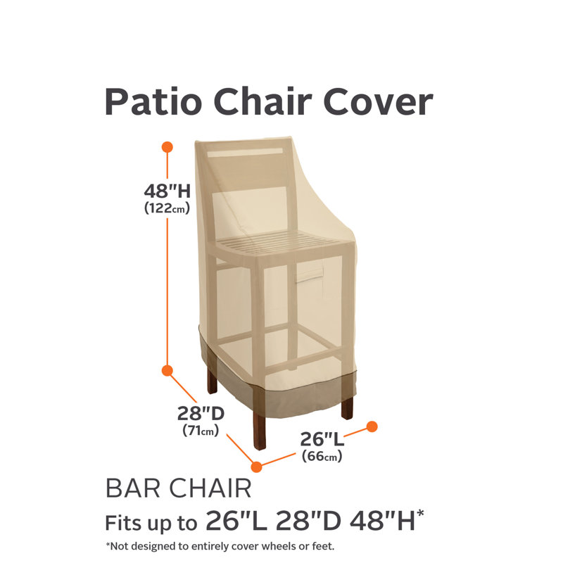 Paulding Water Resistant Patio Chair Cover, 48" H x 26" W x 28" D