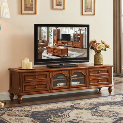 Simple American-style solid wood TV cabinet