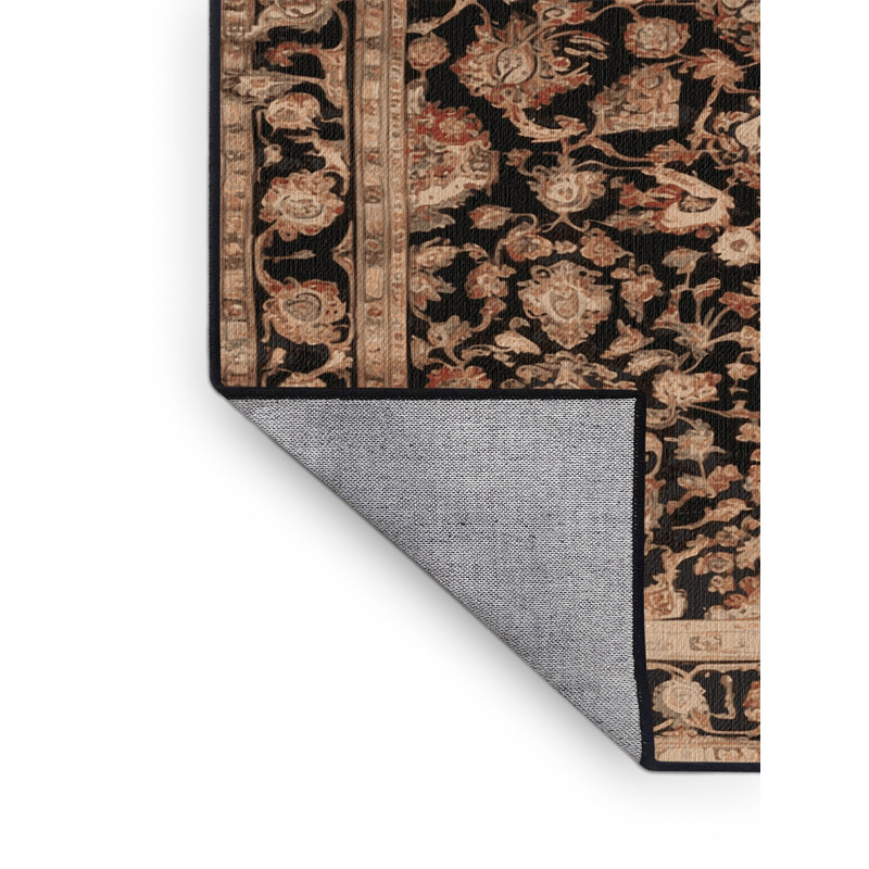 Tapis brun lavable à la machine, Carré 8 pi