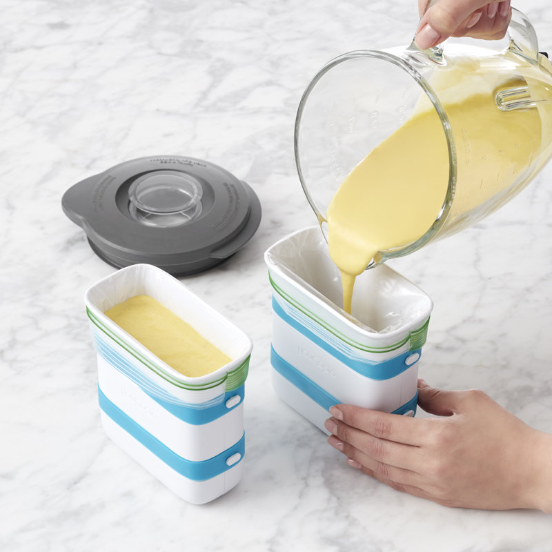 YouCopia FreezeUp Freezer Food Block Maker for Soup and Leftovers, 2 Cup, 2-Pack