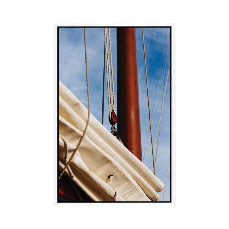 Charleston Sailboat III by Bethany Young - Print on Canvas, 101.6cm H x 66.04cm W x 3.81cm D, White Framed
