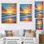 «Beach Photo Sunlit Horizons IV», reproduction sur toile-52282653-52282654