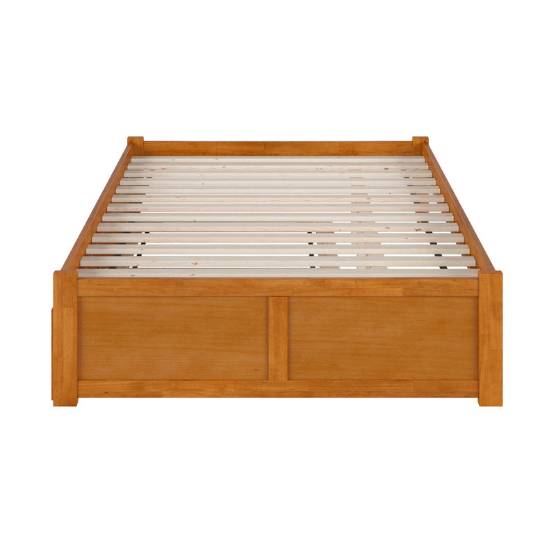 Solid Wood Platform Storage Bed, Full / Double