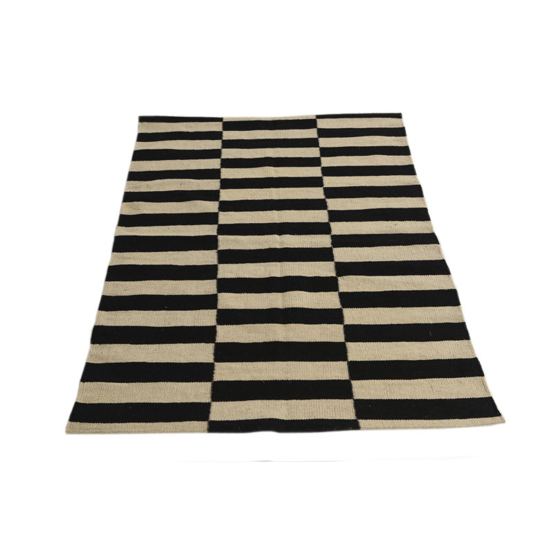 3x5 Pinkerton Black and White Rug