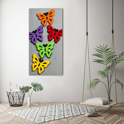Colourful Butterflies - Wrapped Canvas Print