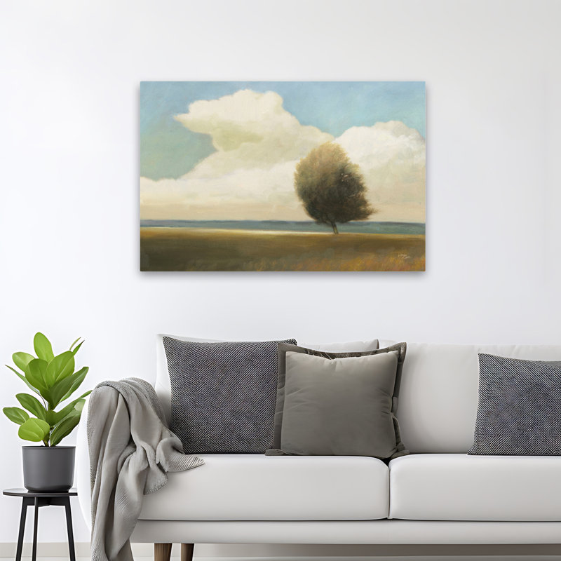 Arbre contemporain soufflé au vent, H 48 po x l 32 po