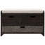 Banc de rangement avec panier amovible et 2 tiroirs, banc à chaussures assemblé