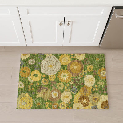 Machine Washable Indoor/Outdoor Emelia ACN2294 Floral Rug