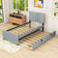 Lit plateforme simple tapissier avec lit gigogne simple-480073510