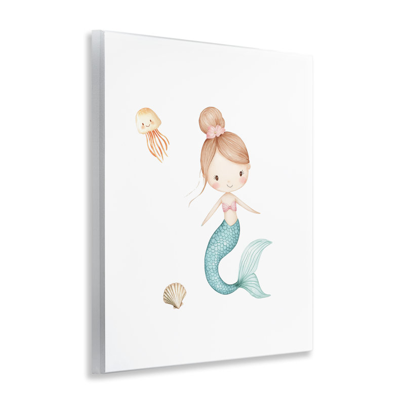 Soft Mermaid & Jellyfish Wall Plaque, design by Christine Simpson Art