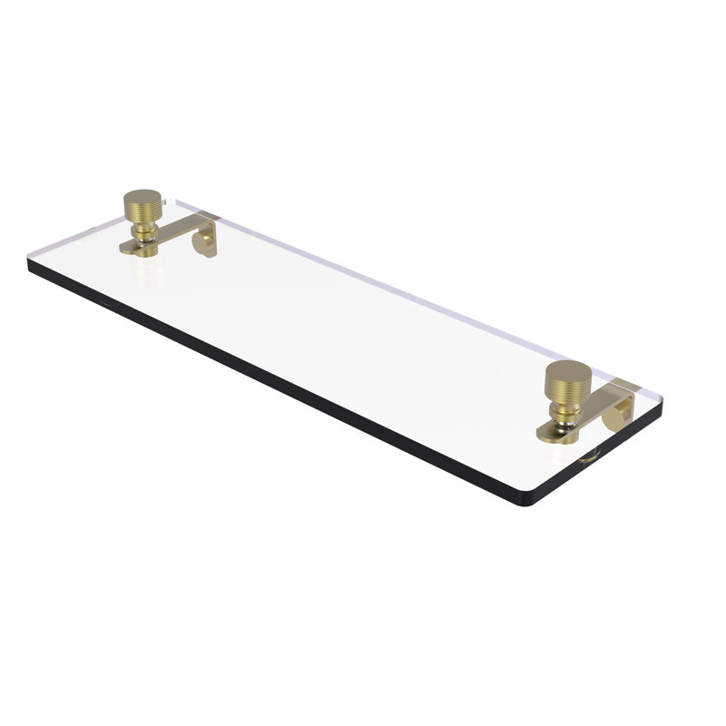 Ballenas Bracket Shelf, Satin Brass, 5" H x 16" L x 5" D