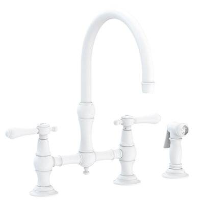 Chesterfield Kitchen Bridge Faucet with Side Spray