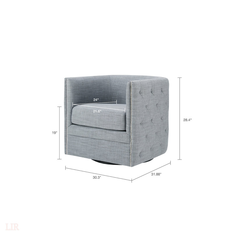 Fauteuil demi-tonneau Capstone, Gris