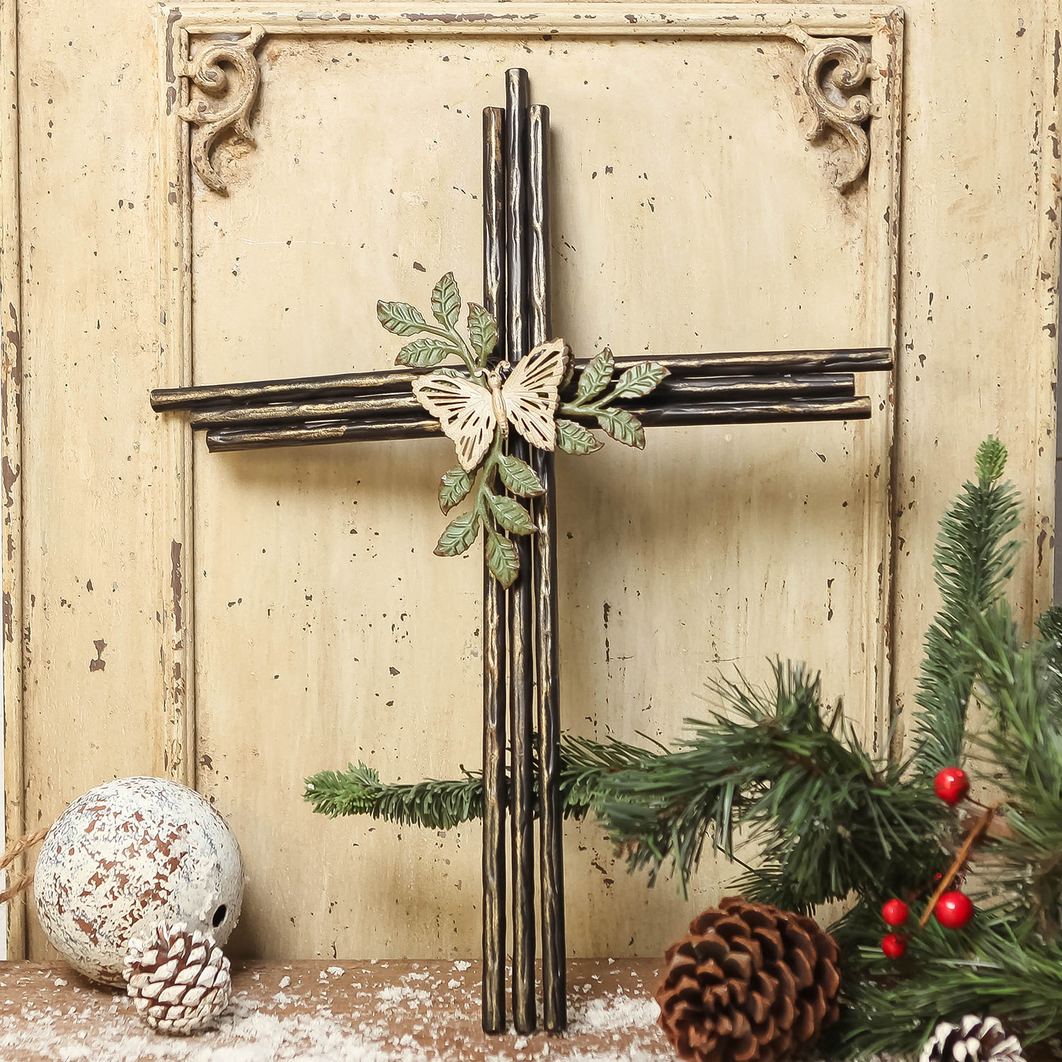 The Holiday Aisle® Wall Cross Decor Handmade Religious & Spiritual Wall  Decor on Metal