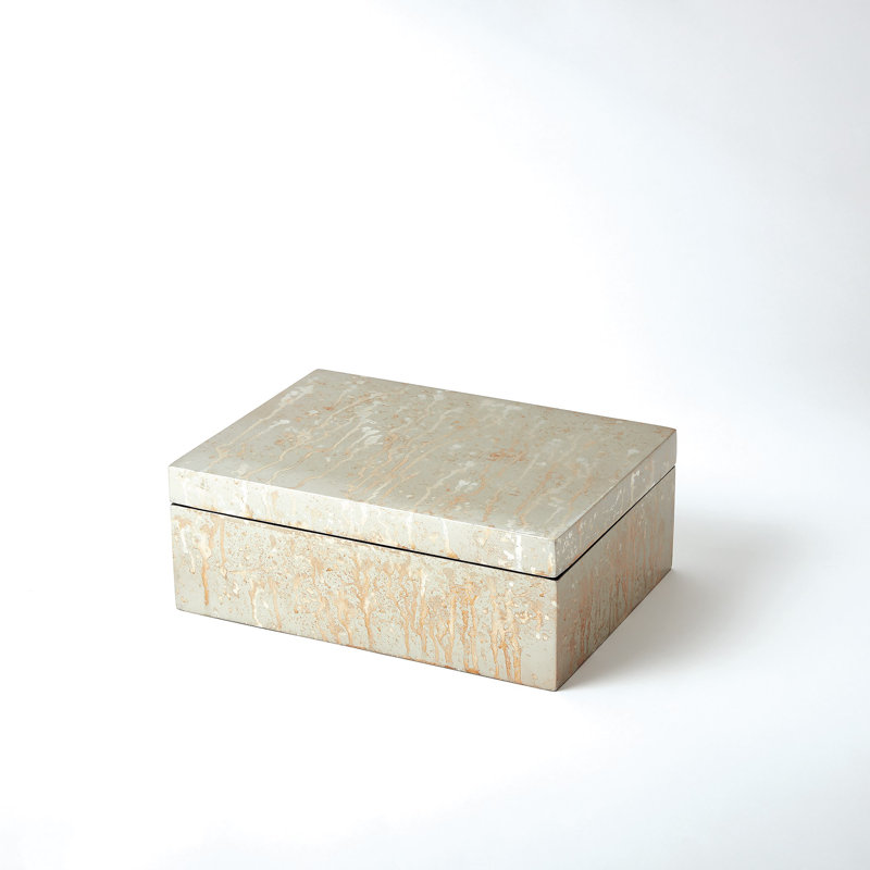Decorative Box, Large, Champagne Silver