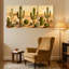 Paysage de cactus, paysage de cactus, ensemble de 3 reproductions d'art sur toile-130077077