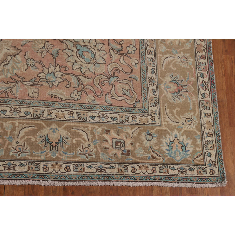 Tapis traditionnel rose rétro 10 x 13