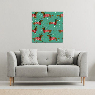 Dutchshunds In Christmas - Wrapped Canvas Print