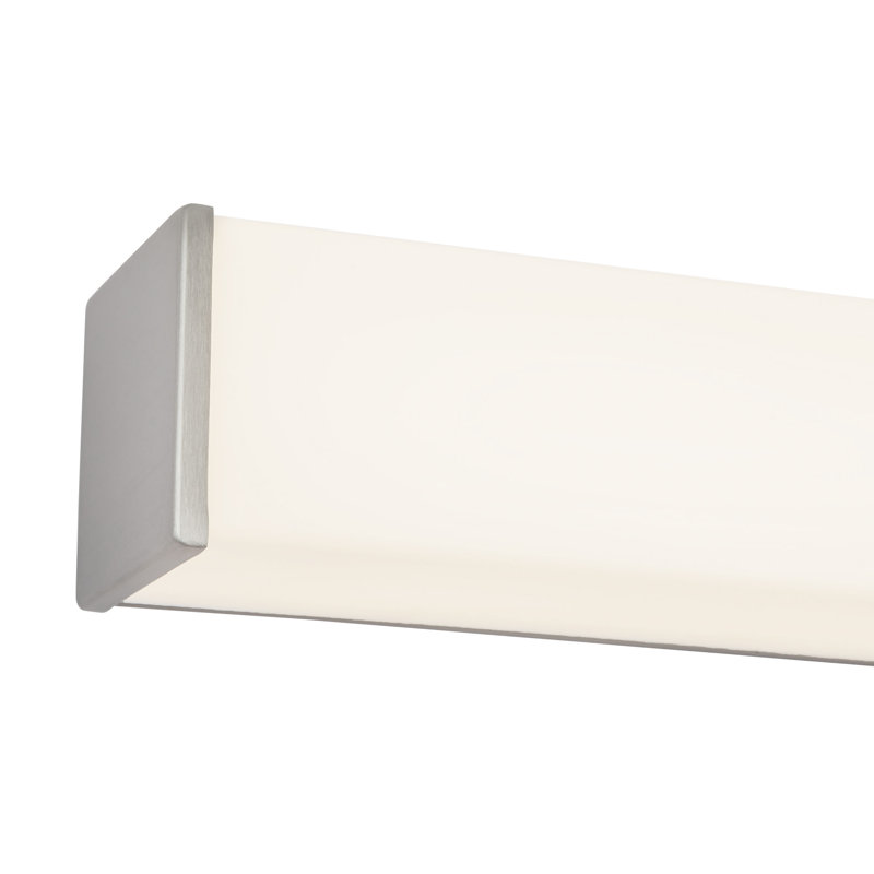 Luminaire mural / pour meuble-lavabo à DEL à intensité variable en nickel brossé 36 po Vivi, Nickel