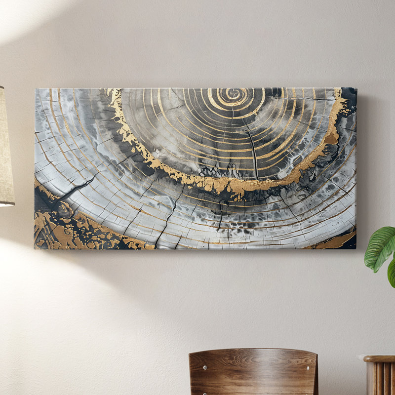 Abstract Series 3 #XLIII-Gallery Wrapped Canvas, 16" H x 32" W