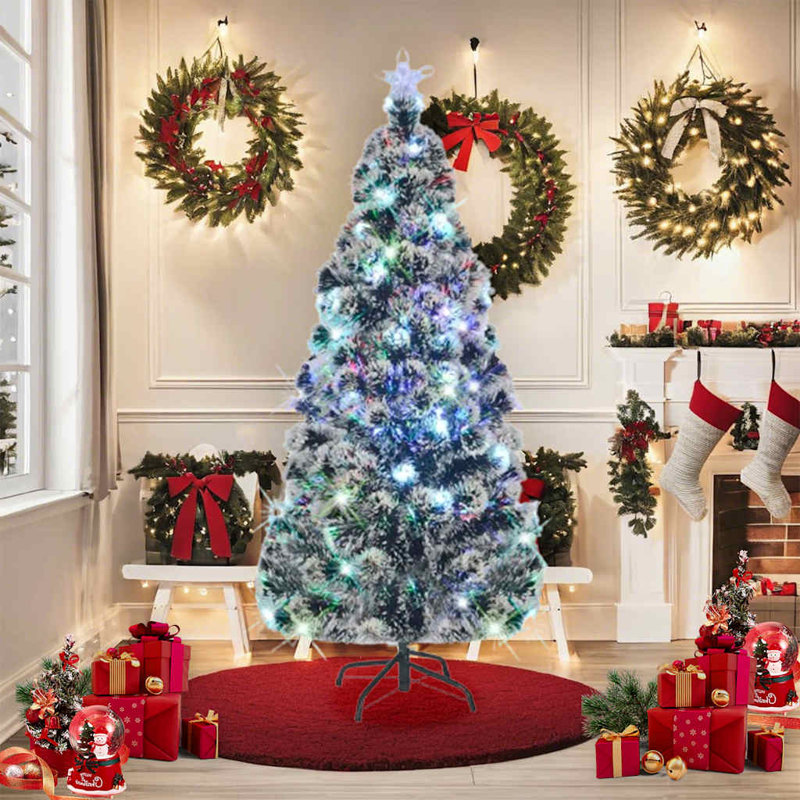 Arbre de Noël illuminé avec support, H 5,91 pi