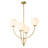 4-light Modern Sputnik Sphere Chandelier