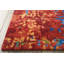 Tapis unique en laine noué à la main de 7 pi 9 po x 9 pi 9 po rouge / bleu Ariahnna