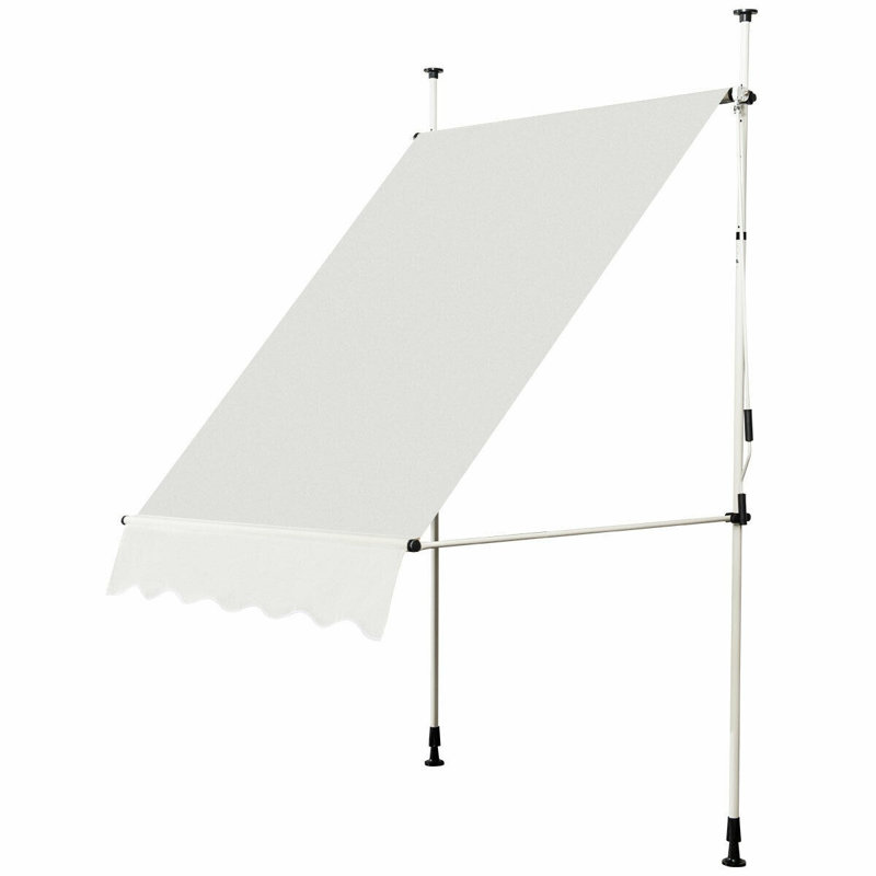 Freeport Park 2cm W x 1cm D Aluminium Cover Retractable Patio Awning, White