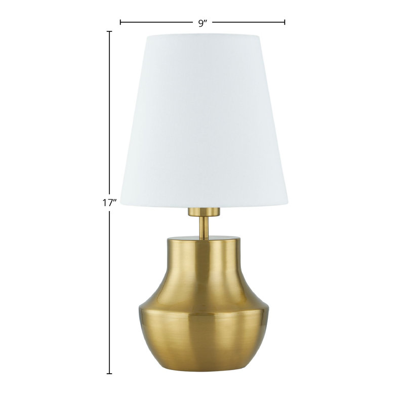 Lampe de table 17,5 "avec abat-jour en lin Lexington, laiton satiné