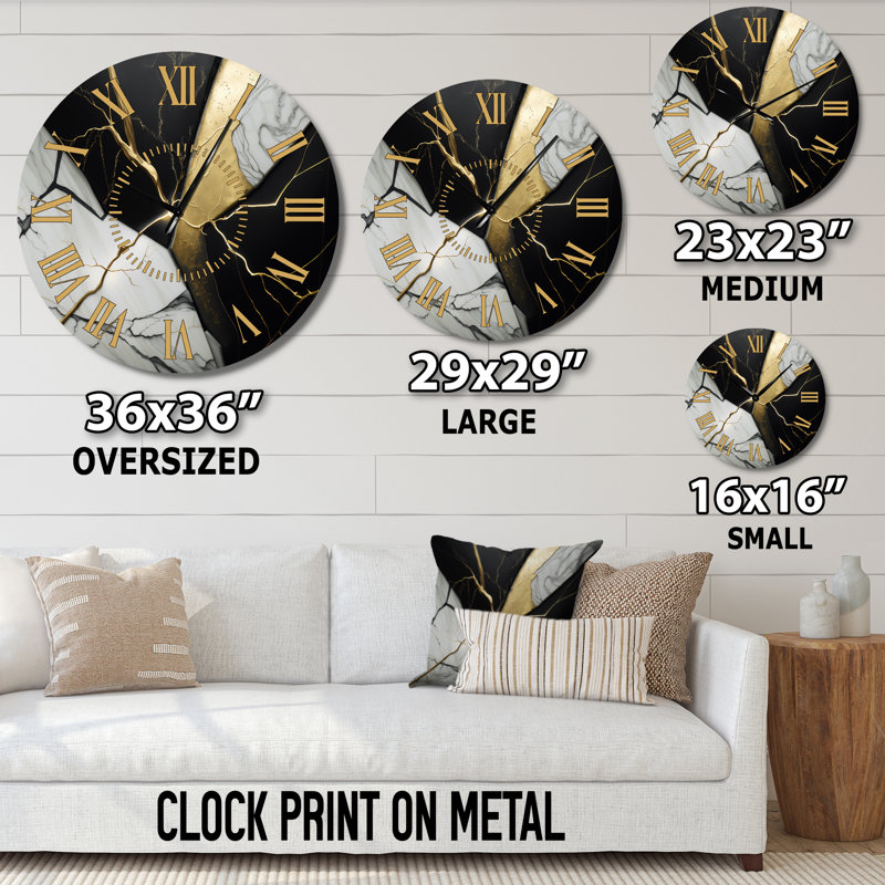 Horloge murale abstraite Geode, Médium