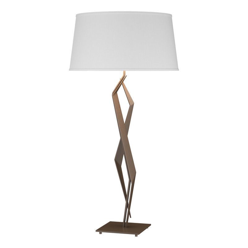 Facet 33.7" Standard Table Lamp, Natural Anna, Bronze