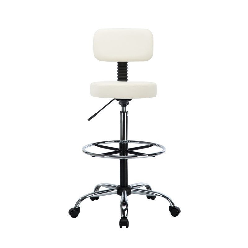 Ardjan Elevate Your Workspace with Rolling stool for office, Adjustable Drafting Stool with Footrest, Office Stool Adjustable Height