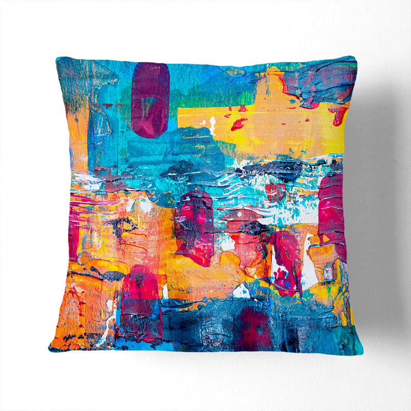 Abstract Square Cushion, Black, 55 x 55 cm