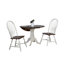 Azura 2 - Person Solid Wood Top Pedestal Dining Set-1411615763