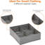 Organisateur de rangement de tiroir pour sous-vêtements, ensemble de 4 - Gris