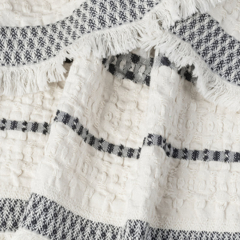 Lisbon Cotton Throw, Charcoal